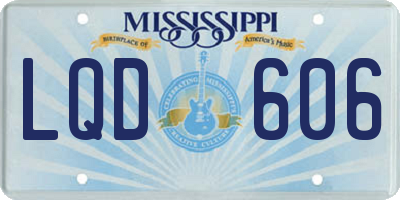 MS license plate LQD606