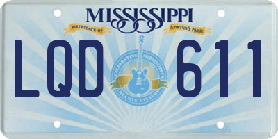 MS license plate LQD611