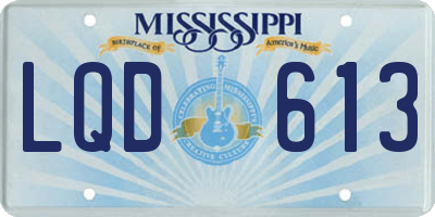 MS license plate LQD613