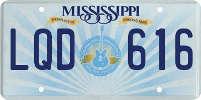 MS license plate LQD616