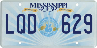 MS license plate LQD629