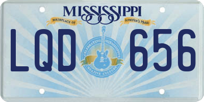 MS license plate LQD656