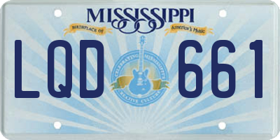 MS license plate LQD661