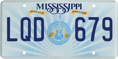 MS license plate LQD679