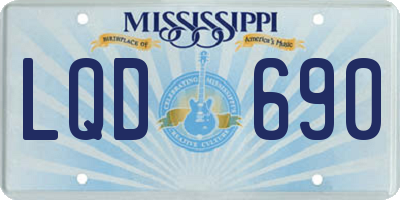 MS license plate LQD690