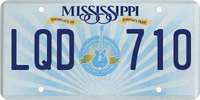 MS license plate LQD710