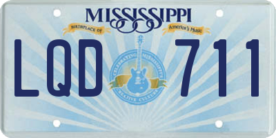 MS license plate LQD711