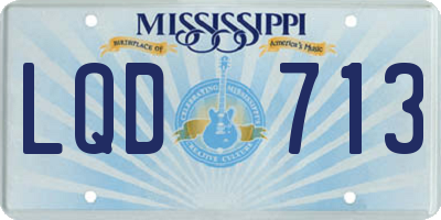 MS license plate LQD713