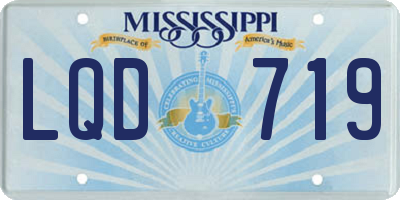 MS license plate LQD719