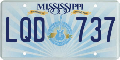 MS license plate LQD737
