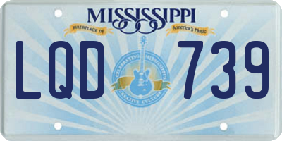 MS license plate LQD739