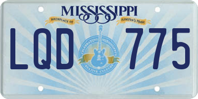 MS license plate LQD775