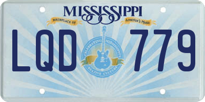 MS license plate LQD779