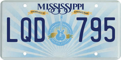 MS license plate LQD795