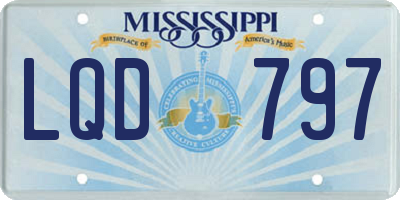 MS license plate LQD797