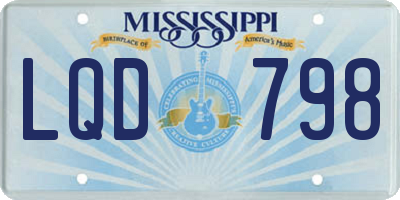 MS license plate LQD798