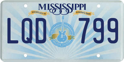 MS license plate LQD799