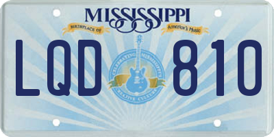 MS license plate LQD810