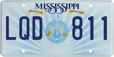 MS license plate LQD811