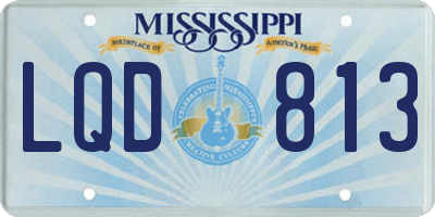 MS license plate LQD813