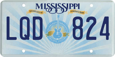 MS license plate LQD824