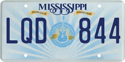 MS license plate LQD844