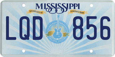 MS license plate LQD856