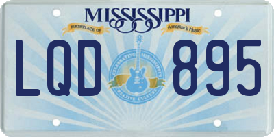 MS license plate LQD895