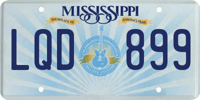 MS license plate LQD899