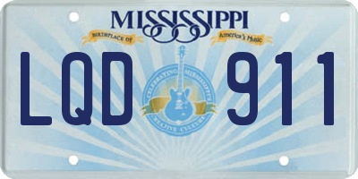 MS license plate LQD911