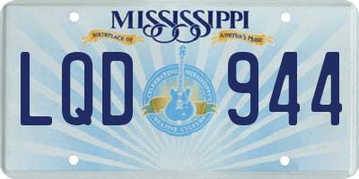 MS license plate LQD944