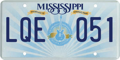 MS license plate LQE051