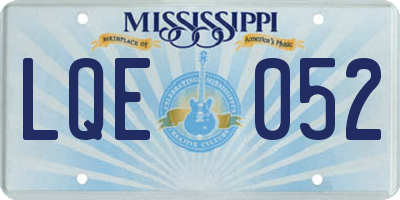 MS license plate LQE052