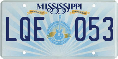 MS license plate LQE053