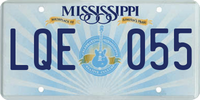 MS license plate LQE055
