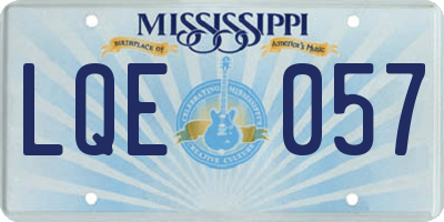 MS license plate LQE057