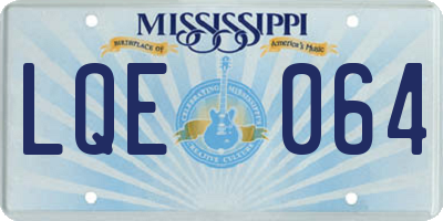 MS license plate LQE064