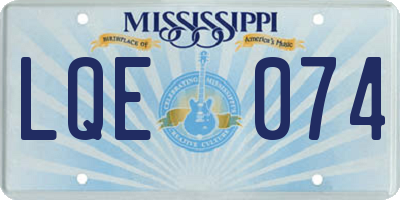 MS license plate LQE074