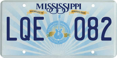 MS license plate LQE082