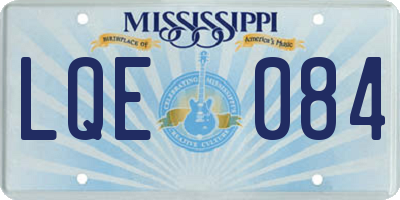MS license plate LQE084