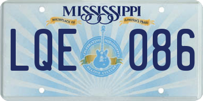 MS license plate LQE086
