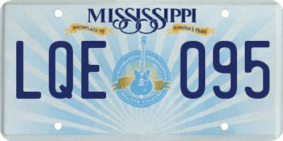 MS license plate LQE095