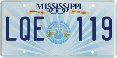 MS license plate LQE119
