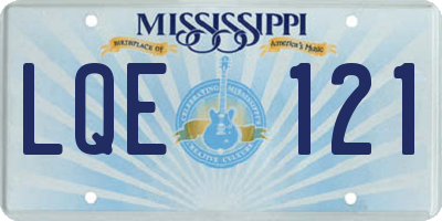 MS license plate LQE121