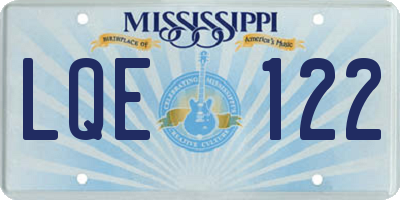 MS license plate LQE122