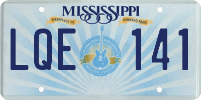 MS license plate LQE141