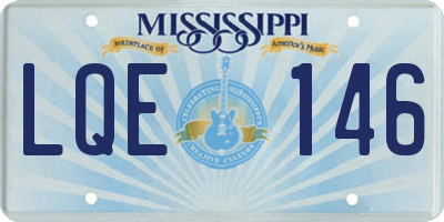 MS license plate LQE146