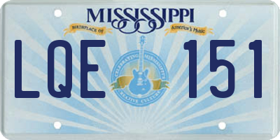 MS license plate LQE151
