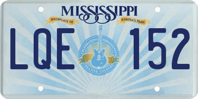 MS license plate LQE152