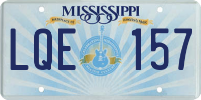 MS license plate LQE157